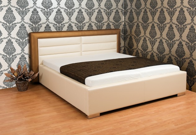 Luxusn postel se zajmavou barevnou kombinac, model Aurelius, postele Aksamite